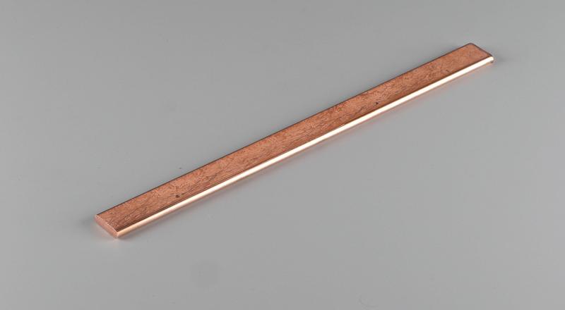 Copper flat bar stock cut to length