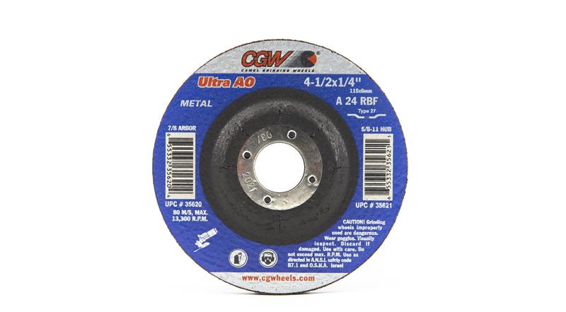 CGW-35620 - Depressed Grinding Wheels Type 27 - 4-1/2 Inch x 1/4 Inch at Coremark Metals