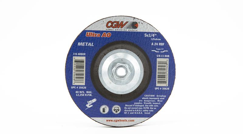 CGW-35628 - Depressed Grinding Wheels Type 27 - 5 Inch x 1/4 Inch on sale at Coremark Metals