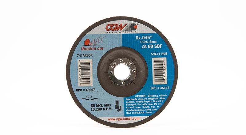 CGW Super Quickie-Cut Reinforced Cut-Off Wheels - Type 27 on sale at Coremark Metals