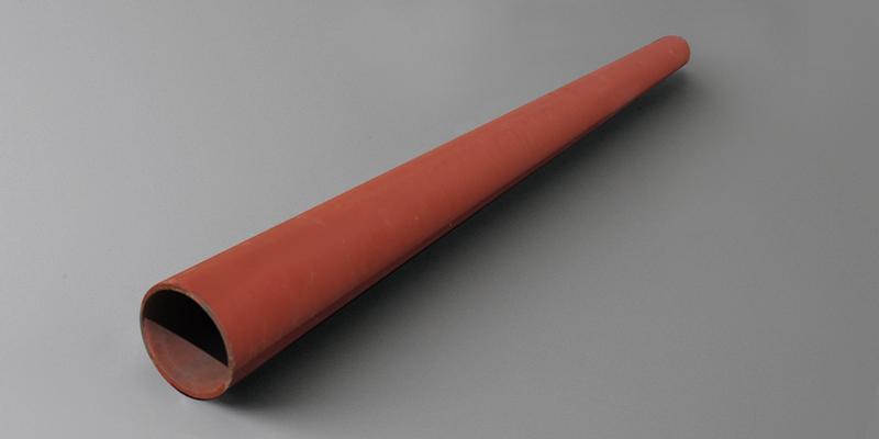 red primed steel round pipe bollard stock custom material cut to size