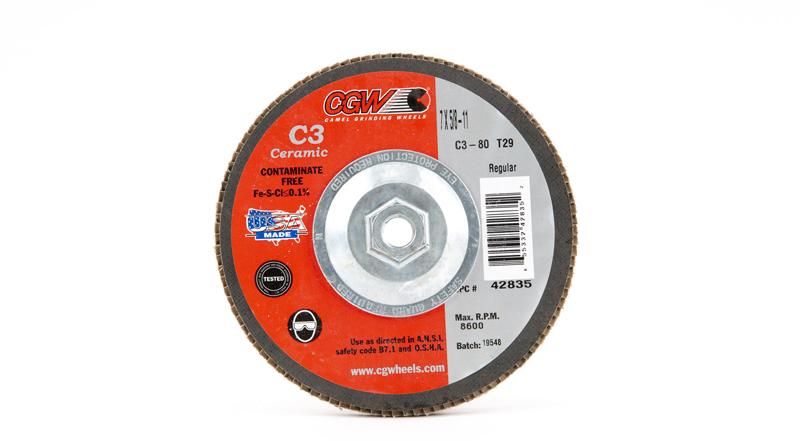 Camel Grinding Wheels C3 Ceramic Flap Discs - 5/8 Inch - 11 Arbor at Coremark Metals