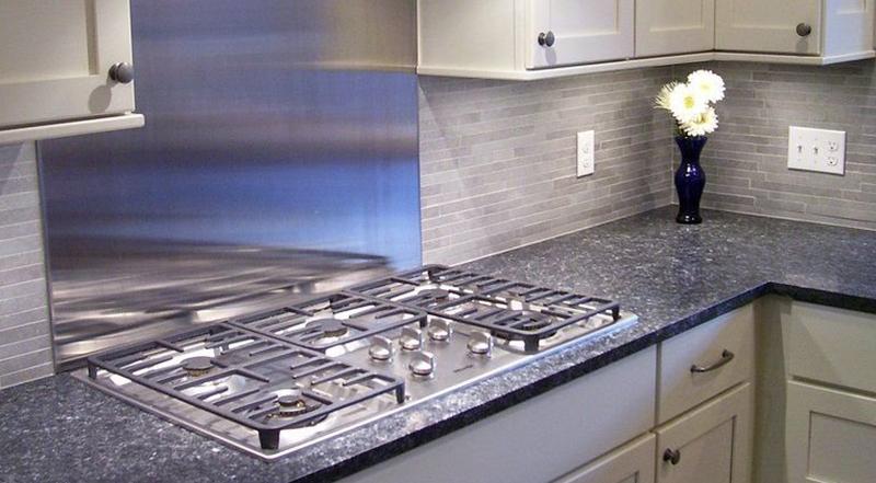 Home  Stainless steel backsplash, Stainless steel kitchen backsplash, Steel  backsplash