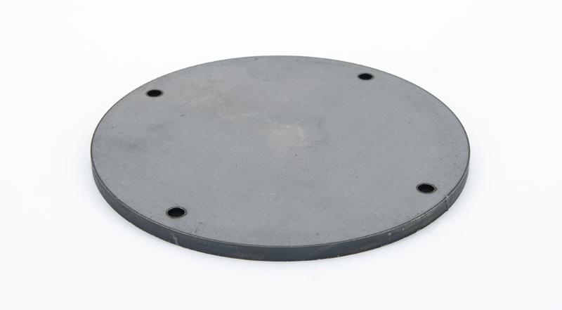 Laser cut hot roll steel circle base plate mounting bracket manufactured part