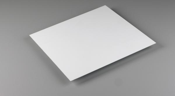 White painted aluminum sheet stock cut to size