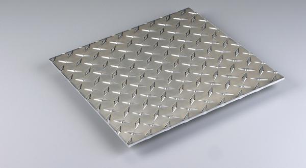 Aluminum diamond floor plate stock cut to size