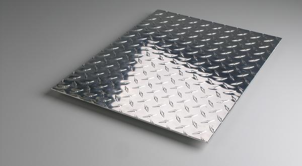 Aluminum diamond floor plate stock cut to size