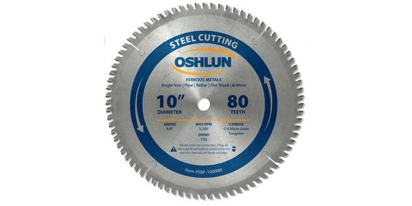 Oshlun 10 Inch Steel Cutting Replacement Circular Saw Blade at Coremark Metals