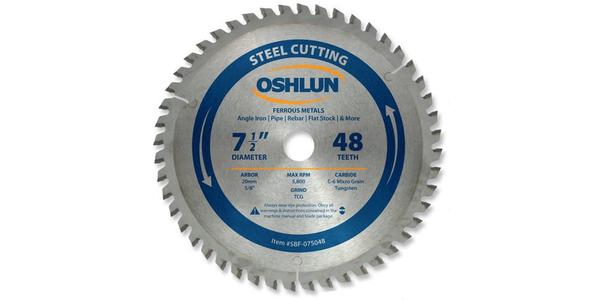 Oshlun 7-1/2 Inch Steel Replacement Circular Saw Blade at Coremark Metals