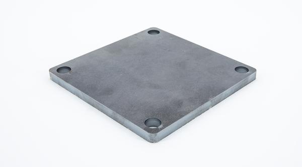 Laser cut hot roll steel square base plate mounting bracket manufactured