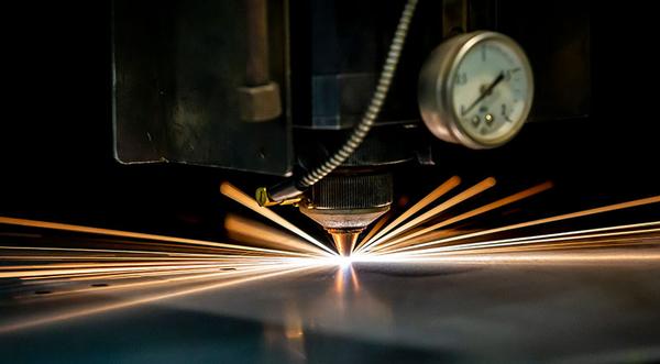 Laser cutting fabrication services at Coremark Metals for sheet and plate.